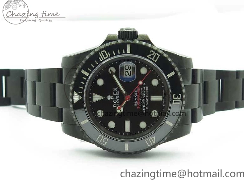 PVD 1:1 Noob Bracelet V10.5 Black PVD RED on SINGLE Dial Edition Submariner A2836 BLAKEN Best 0220
